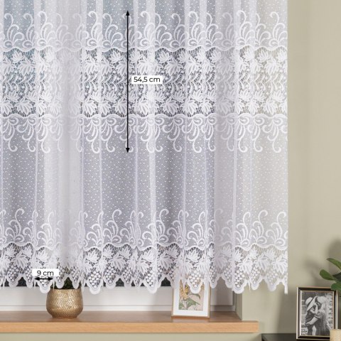 Firanka żakardowa, pasowa, wys. 150cm, kolor biały 018965/000/001/000150/1 Firanka żakardowa, pasowa, wys. 150cm, kolor biały 018965/000/001/000150/1
