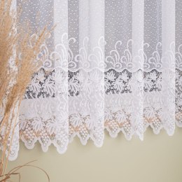 Firanka żakardowa, pasowa, wys. 170cm, kolor biały 018965/000/001/000170/1