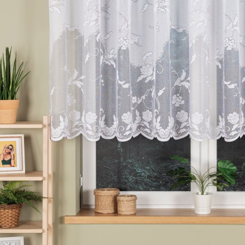 Firanka żakardowa ze wzorem po całości wys. 120cm, kolor biały 023418/000/001/000120/1 Firanka żakardowa ze wzorem po całości wys. 120cm, kolor biały 023418/000/001/000120/1
