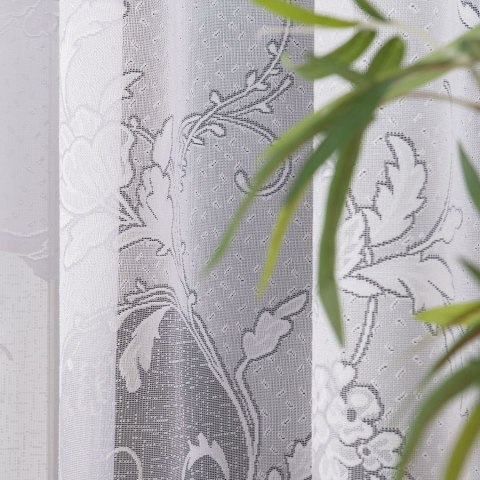 Firanka żakardowa ze wzorem po całości wys. 130cm, kolor biały 023418/000/001/000130/1 Firanka żakardowa ze wzorem po całości wys. 130cm, kolor biały 023418/000/001/000130/1