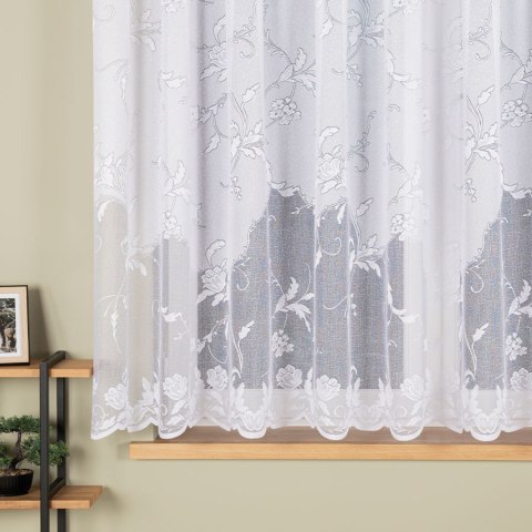 Firanka żakardowa ze wzorem po całości wys. 160cm, kolor biały 023418/000/001/000160/1 Firanka żakardowa ze wzorem po całości wys. 160cm, kolor biały 023418/000/001/000160/1