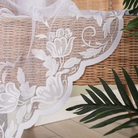 Firanka żakardowa ze wzorem po całości wys. 250cm, kolor biały 023418/000/001/000250/1 Firanka żakardowa ze wzorem po całości wys. 250cm, kolor biały 023418/000/001/000250/1