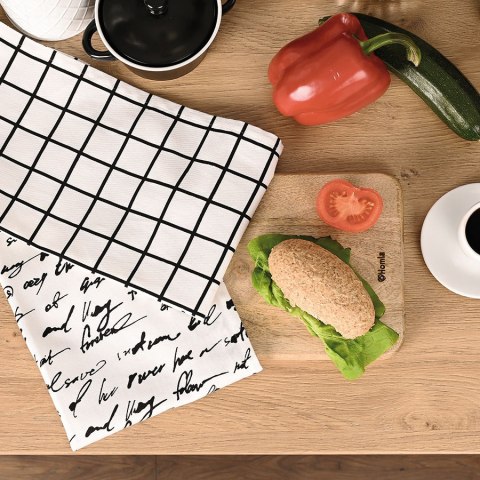 GOOD FOOD GOOD MOOD Komplet 3 ścierek kuchennych, 40x60cm S00014/SCI/001/040060/1 GOOD FOOD GOOD MOOD Komplet 3 ścierek kuchennych, 40x60cm S00014/SCI/001/040060/1