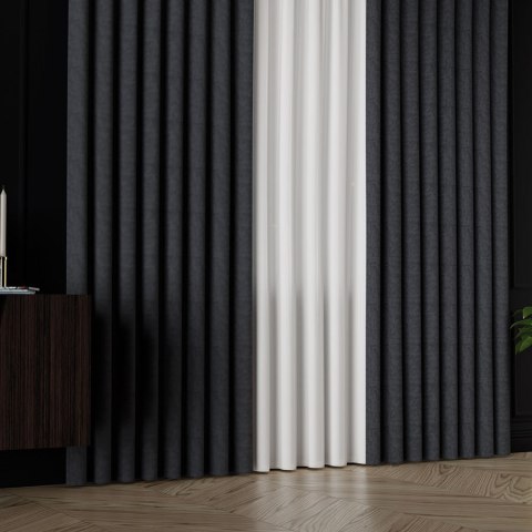 ALUNA Tkanina na zasłony, wys. 300cm, kolor 027 granatowy 318738/TDP/027/000300/1 ALUNA Tkanina na zasłony, wys. 300cm, kolor 027 granatowy 318738/TDP/027/000300/1