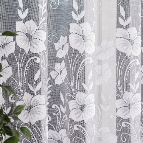 Firanka żakardowa ze wzorem po całości, wys. 160cm, kolor biały 018041/000/001/000160/1 Firanka żakardowa ze wzorem po całości, wys. 160cm, kolor biały 018041/000/001/000160/1