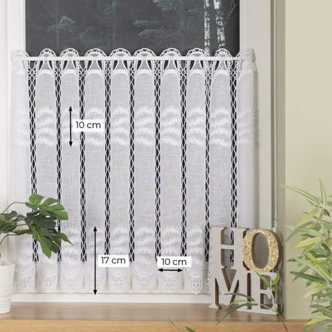 Zazdrostka haftowana panelowa na batyście, wys. 60cm, kolor biały 015633/420/001/000060/1 Zazdrostka haftowana panelowa na batyście, wys. 60cm, kolor biały 015633/420/001/000060/1