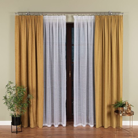 Firana gotowa na taśmie, 140x250 cm, kolor biały 400001/FGT/001/140250/1 Firana gotowa na taśmie, 140x250 cm, kolor biały 400001/FGT/001/140250/1