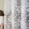 Firanka żakardowa ze wzorem pasowym, wys. 160cm, kolor biały 015286/000/001/000160/1