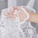 Firanka żakardowa ze wzorem pasowym, wys. 160cm, kolor biały 015286/000/001/000160/1