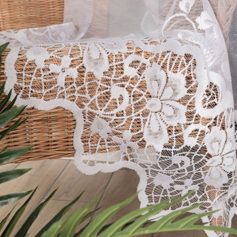 Firanka żakardowa ze wzorem pasowym, wys. 250cm, kolor biały 015286/000/001/000250/1 Firanka żakardowa ze wzorem pasowym, wys. 250cm, kolor biały 015286/000/001/000250/1