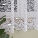Firanka żakardowa ze wzorem po całości, wys. 160cm, kolor biały 004542/000/001/000160/1