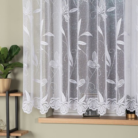 Firanka żakardowa ze wzorem po całości, wys. 160cm, kolor biały 044204/000/001/000160/1 Firanka żakardowa ze wzorem po całości, wys. 160cm, kolor biały 044204/000/001/000160/1