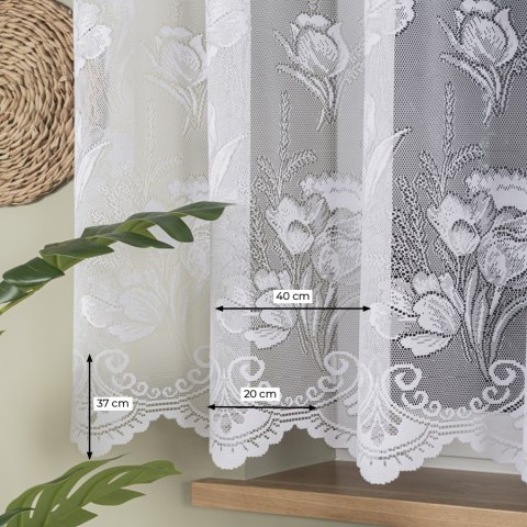 Firanka żakardowa ze wzorem po całości, wys. 160cm, kolor biały 044259/000/001/000160/1 Firanka żakardowa ze wzorem po całości, wys. 160cm, kolor biały 044259/000/001/000160/1