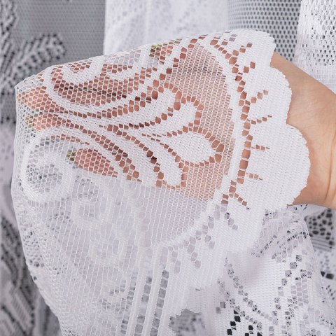 Firanka żakardowa ze wzorem po całości, wys. 180cm, kolor biały 044259/000/001/000180/1 Firanka żakardowa ze wzorem po całości, wys. 180cm, kolor biały 044259/000/001/000180/1