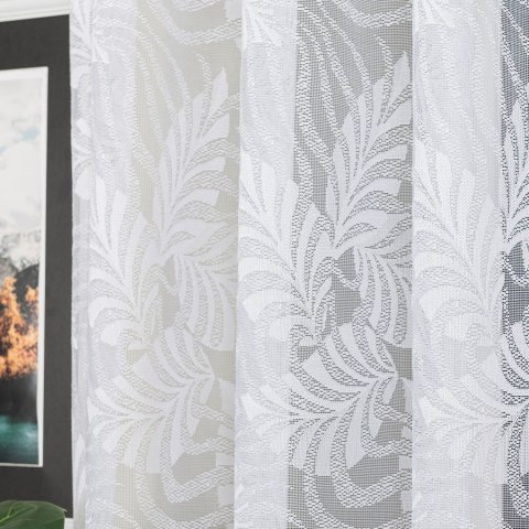 Firanka żakardowa ze wzorem po całości, wys. 180cm, kolor biały 107229/000/001/000180/1 Firanka żakardowa ze wzorem po całości, wys. 180cm, kolor biały 107229/000/001/000180/1