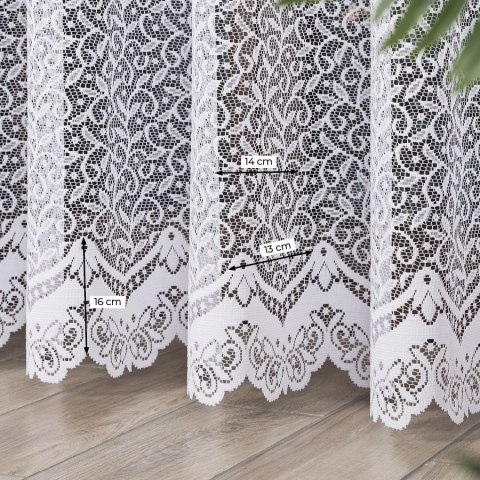 Firanka żakardowa ze wzorem po całości, wys. 250cm, kolor biały 004542/000/001/000250/1 Firanka żakardowa ze wzorem po całości, wys. 250cm, kolor biały 004542/000/001/000250/1