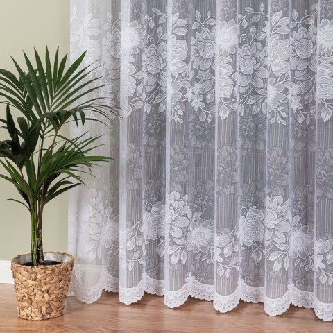 Firanka żakardowa ze wzorem po całości, wys. 250cm, kolor biały 054363/000/001/000250/1 Firanka żakardowa ze wzorem po całości, wys. 250cm, kolor biały 054363/000/001/000250/1