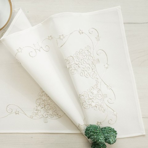 ŚWIĄTECZNY BLASK Bieżnik, 40x140 cm, kolor 001 biały 615800/KSP/001/040140/1 ŚWIĄTECZNY BLASK Bieżnik, 40x140 cm, kolor 001 biały 615800/KSP/001/040140/1