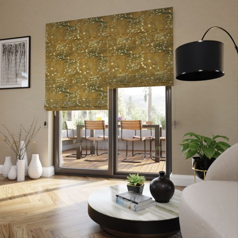 KWITNĄCY MIGDAŁOWIEC Tkanina na zasłony VELVET, szer. 150cm, kolor 018 szafranowy D00301/VEL/018/150000/1 KWITNĄCY MIGDAŁOWIEC Tkanina na zasłony VELVET, szer. 150cm, kolor 018 szafranowy D00301/VEL/018/150000/1