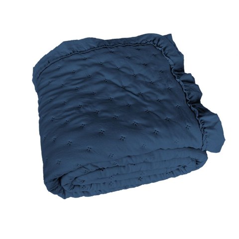 WERONA Narzuta dekoracyjna z falbaną w kropki, 170x210cm, kolor 002 niebieski WERONA/NAP/002/170210/1 WERONA Narzuta dekoracyjna z falbaną w kropki, 170x210cm, kolor 002 niebieski WERONA/NAP/002/170210/1