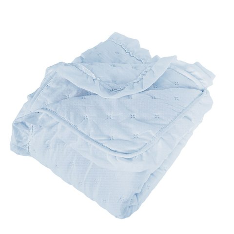 WERONA Narzuta dekoracyjna z falbaną w kropki, 170x210cm, kolor 302 baby blue WERONA/NAP/302/170210/1 WERONA Narzuta dekoracyjna z falbaną w kropki, 170x210cm, kolor 302 baby blue WERONA/NAP/302/170210/1