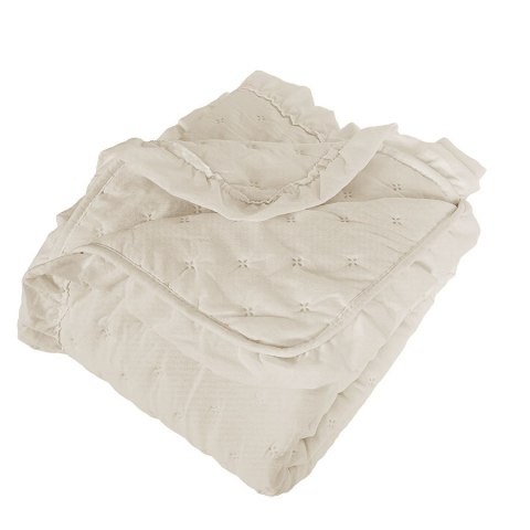 WERONA Narzuta dekoracyjna z falbaną w kropki, 170x210cm, kolor 608 ecru WERONA/NAP/608/170210/1 WERONA Narzuta dekoracyjna z falbaną w kropki, 170x210cm, kolor 608 ecru WERONA/NAP/608/170210/1