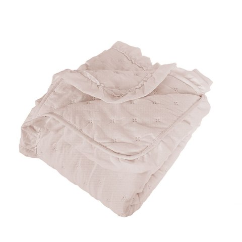 WERONA Narzuta dekoracyjna z falbaną w kropki, 200x220cm, kolor 015 różowy WERONA/NAP/015/200220/1 WERONA Narzuta dekoracyjna z falbaną w kropki, 200x220cm, kolor 015 różowy WERONA/NAP/015/200220/1