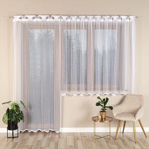 ELZA Firanka żakardowa gotowa, 230x140cm, kolor biały 023456/FBP/001/140230/1