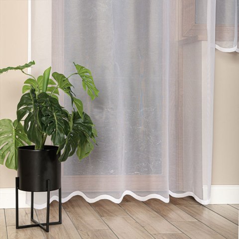 ELZA Firanka żakardowa gotowa, 250x140cm, kolor biały 023456/FBP/001/140250/1 ELZA Firanka żakardowa gotowa, 250x140cm, kolor biały 023456/FBP/001/140250/1