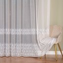 Firanka haftowana ze wzorem pasowym, wys. 280cm, kolor biały 127304/768/001/000280/1