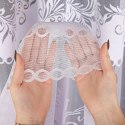 Firanka żakardowa ze wzorem pasowym, wys. 250cm, kolor biały 018074/000/001/000250/1 Firanka żakardowa ze wzorem pasowym, wys. 250cm, kolor biały 018074/000/001/000250/1