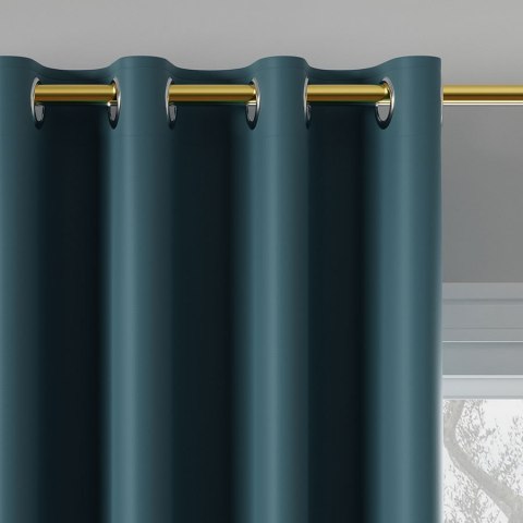 Zasłona gotowa typu blackout na przelotkach, 140x250 cm, kolor 228 petrol TD0015/ZGP/228/140250/1 Zasłona gotowa typu blackout na przelotkach, 140x250 cm, kolor 228 petrol TD0015/ZGP/228/140250/1