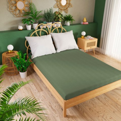 DREAMY PREMIUM Prześcieradło jersey z gumką, 180x200cm, kolor 016 szarozielony 100033/JEG/016/180200/1 DREAMY PREMIUM Prześcieradło jersey z gumką, 180x200cm, kolor 016 szarozielony 100033/JEG/016/180200/1