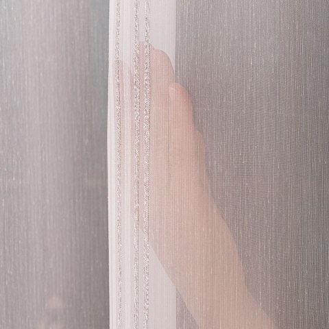 Firanka fantazyjna z ołowianką, wys. 300cm, kolor 002 biała z szarymi paskami 001035/OLO/002/000300/1 Firanka fantazyjna z ołowianką, wys. 300cm, kolor 002 biała z szarymi paskami 001035/OLO/002/000300/1