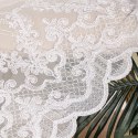 Firanka haftowana ze wzorem na samym dole, wys. 300cm, kolor biały 249769/768/001/000300/1