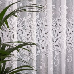Firanka żakardowa, pasowa, wys. 150cm, kolor biały 360950/000/001/000150/1
