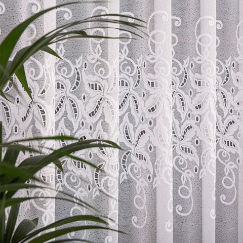 Firanka żakardowa, pasowa, wys. 150cm, kolor biały 360950/000/001/000150/1 Firanka żakardowa, pasowa, wys. 150cm, kolor biały 360950/000/001/000150/1