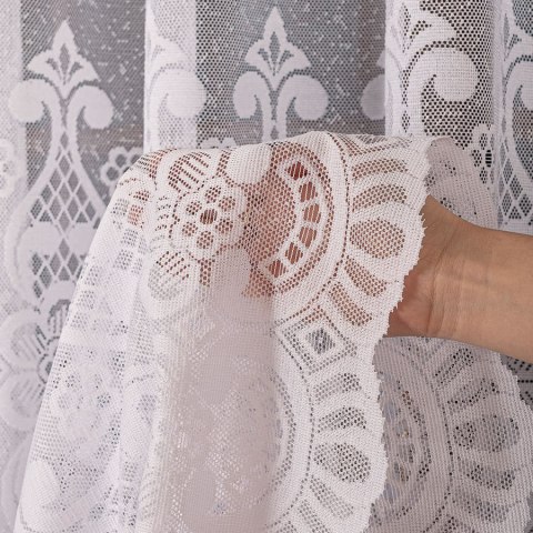 Firanka żakardowa, pasowa, wys. 180cm, kolor biały 360940/000/001/000180/1 Firanka żakardowa, pasowa, wys. 180cm, kolor biały 360940/000/001/000180/1