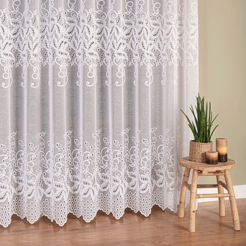 Firanka żakardowa, pasowa, wys. 250cm, kolor biały 360950/000/001/000250/1 Firanka żakardowa, pasowa, wys. 250cm, kolor biały 360950/000/001/000250/1
