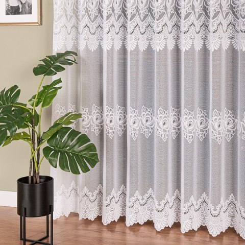 Firanka żakardowa, pasowa, wys. 250cm, kolor biały 361370/000/001/000250/1 Firanka żakardowa, pasowa, wys. 250cm, kolor biały 361370/000/001/000250/1
