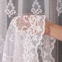 Firanka żakardowa ze wzorem po całości, wys. 250cm, kolor biały 618493/000/001/000250/1