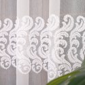 Firanka haftowana na markizecie ze wzorem pasowym, wys. 280cm, kolor biały 009366/433/001/000280/1