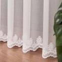 Firanka haftowana ze wzorem na samym dole, wys. 300cm, kolor biały 123512/768/001/000300/1
