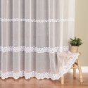 Firanka haftowana ze wzorem pasowym, wys. 280cm, kolor biały 127335/768/001/000280/1