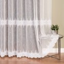 Firanka haftowana ze wzorem pasowym, wys. 300cm, kolor biały 127707/000/001/000300/1