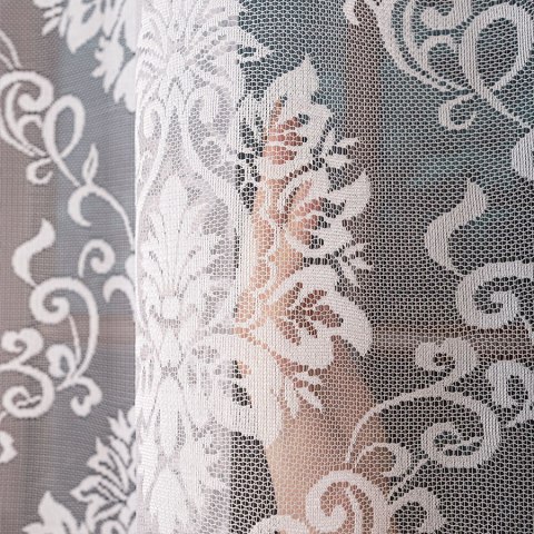 Firanka żakardowa ze wzorem po całości, wys. 160cm, kolor biały 022702/000/001/000160/1 Firanka żakardowa ze wzorem po całości, wys. 160cm, kolor biały 022702/000/001/000160/1