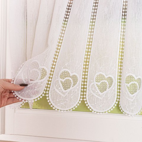 Zazdrostka haftowana panelowa na batyście, wys. 70cm, kolor biały 096272/388/001/000070/1 Zazdrostka haftowana panelowa na batyście, wys. 70cm, kolor biały 096272/388/001/000070/1
