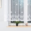 Firanka żakardowa ze wzorem pasowym, wys. 140cm, kolor biały 004421/000/001/000140/1