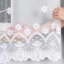 Firanka żakardowa ze wzorem pasowym, wys. 140cm, kolor biały 004421/000/001/000140/1