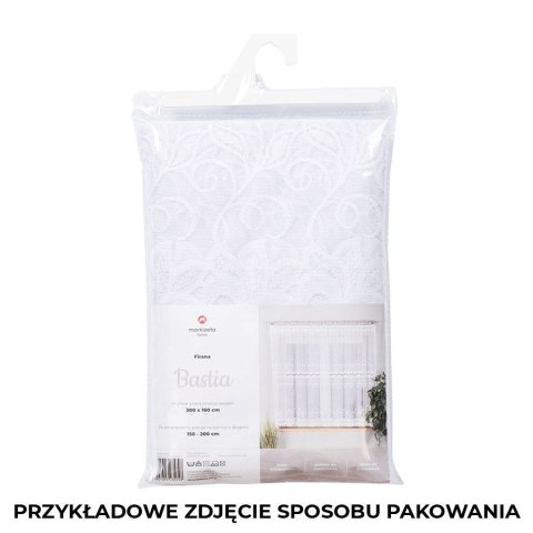 BASTIA Firanka żakardowa gotowa , 160x400cm, kolor biały 648107/FBP/001/400160/1 BASTIA Firanka żakardowa gotowa , 160x400cm, kolor biały 648107/FBP/001/400160/1